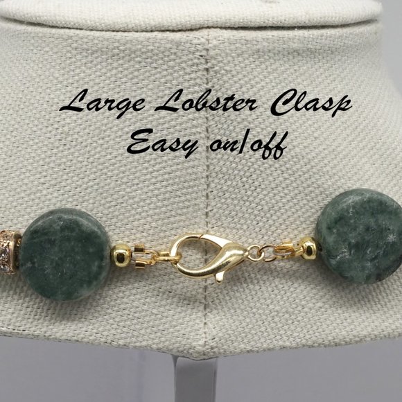 Necklace with Jade and marble stones. - Picture 4 of 4